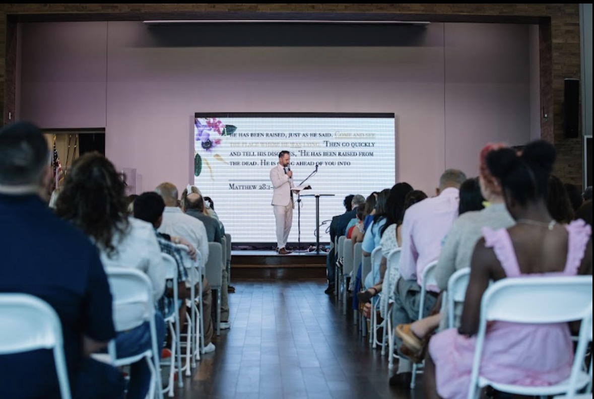 Picture of which chairs at a church service